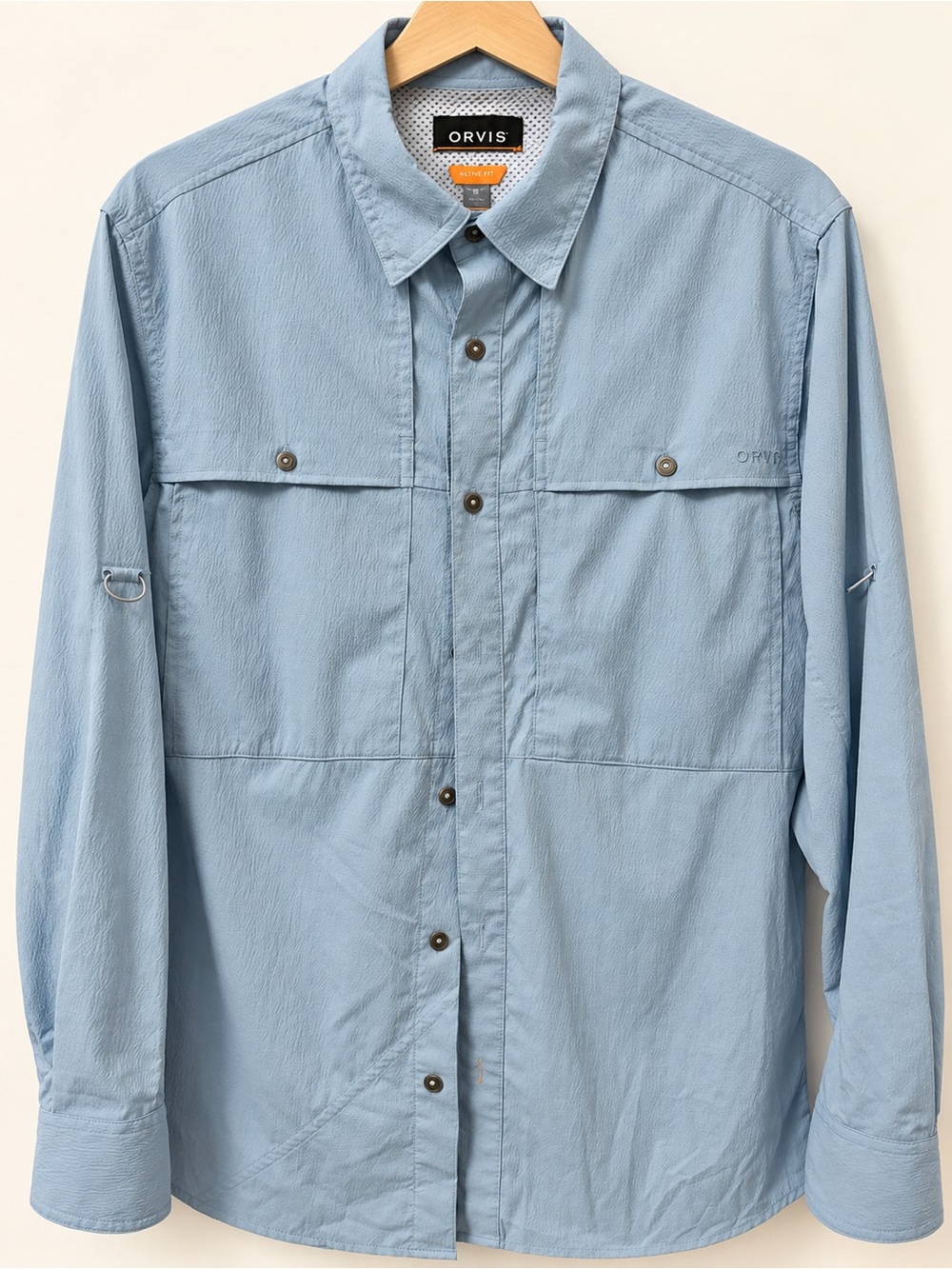 Orvis Men's Pale Blue Lightweight Utility Shirt Jacket